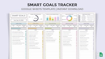 Smart Goals Tracker - Achieve Your Goals with Ease - Task Tracker - Google Sheets Template
