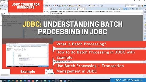 9. How to Perform Batch Processing in Java JDBC?