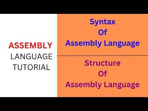 Syntax Of Assembly Language |Structure Of Assembly Language|Assembly Language Tutorial