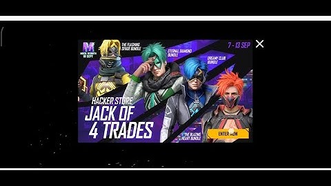 JACK OF 4 TRADES HACKERS STORE EVENT FREE FIRE ||  FREE FIRE NEW EVENT || NEW HACKER STORE || #Short