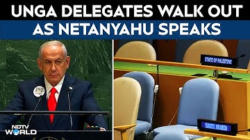 Netanyahu UN Speech | Netanyahu Addresses Empty Chairs As UN Delegates Walk Out In Protest