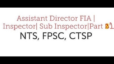 Most Repeated questions in FIA | Inspector| Sub Inspector| PART 1