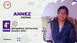 Annez Fatima - 4th rank holder, Bangalore University Exam 2021