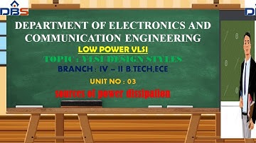 sources of power dissipation | LPVLSI | ECE | Online Education | DBS