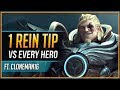 1 REINHARDT TIP for EVERY HERO ft. Cloneman16