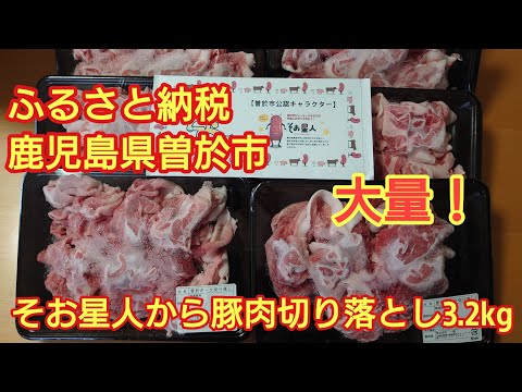 ふるさと納税　鹿児島県曽於市　そお星人から豚肉が届きました