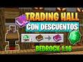 Minecraft Bedrock: TRADING HALL con DESCUENTO A 1 ESMERALDA  1.16📚 | (PE, XBOX, PS4, SWITCH, WIN10)