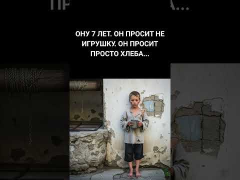 Ему всего 7 лет. Он не просил игрушку, а просто хотел кусок хлеба...