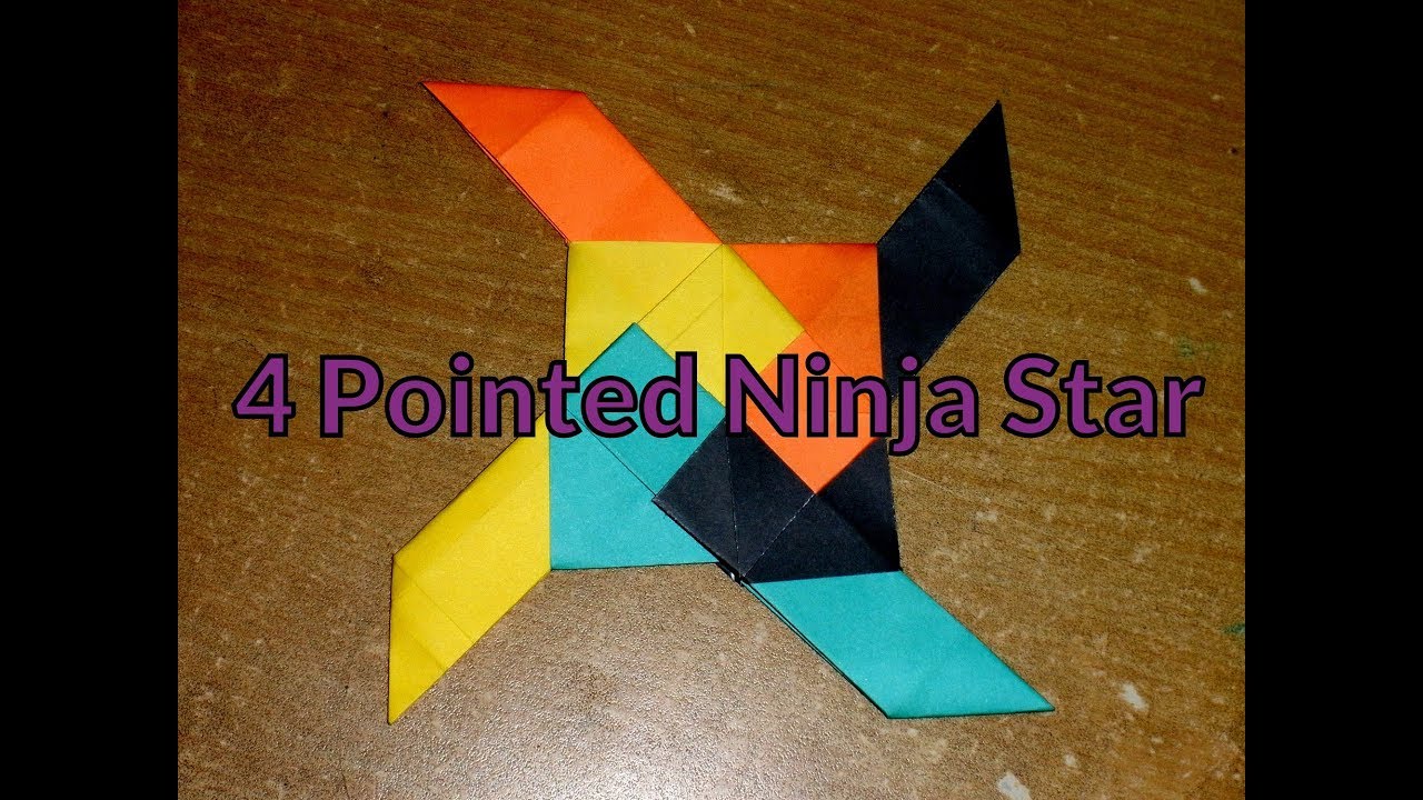 Transforming Ninja Star 4 Pointed Ninja Star Origami Ninja Star Instructions Ninja Star In Hand