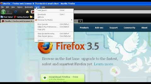 Private Web Browsing in Firefox 3.5
