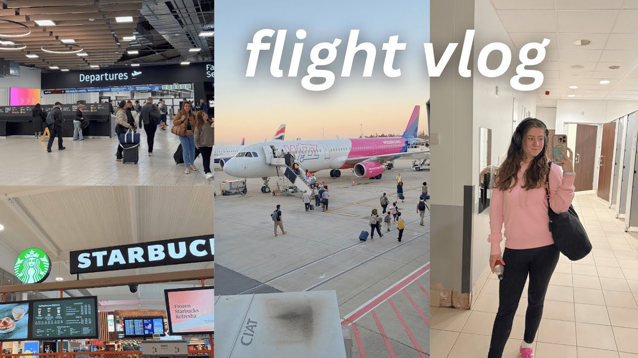 TRAVEL DAY IN THE LIFE | 4:00am flight, coffee + duty free shopping 💕 travel with me to CYPRUS! 🍋🌴