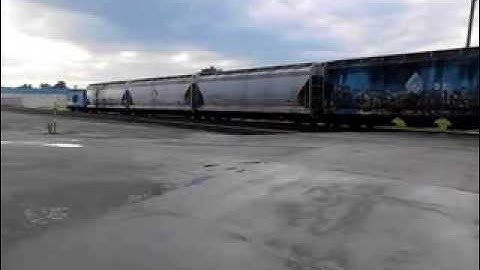 CSX train with a old Conrail caboose.