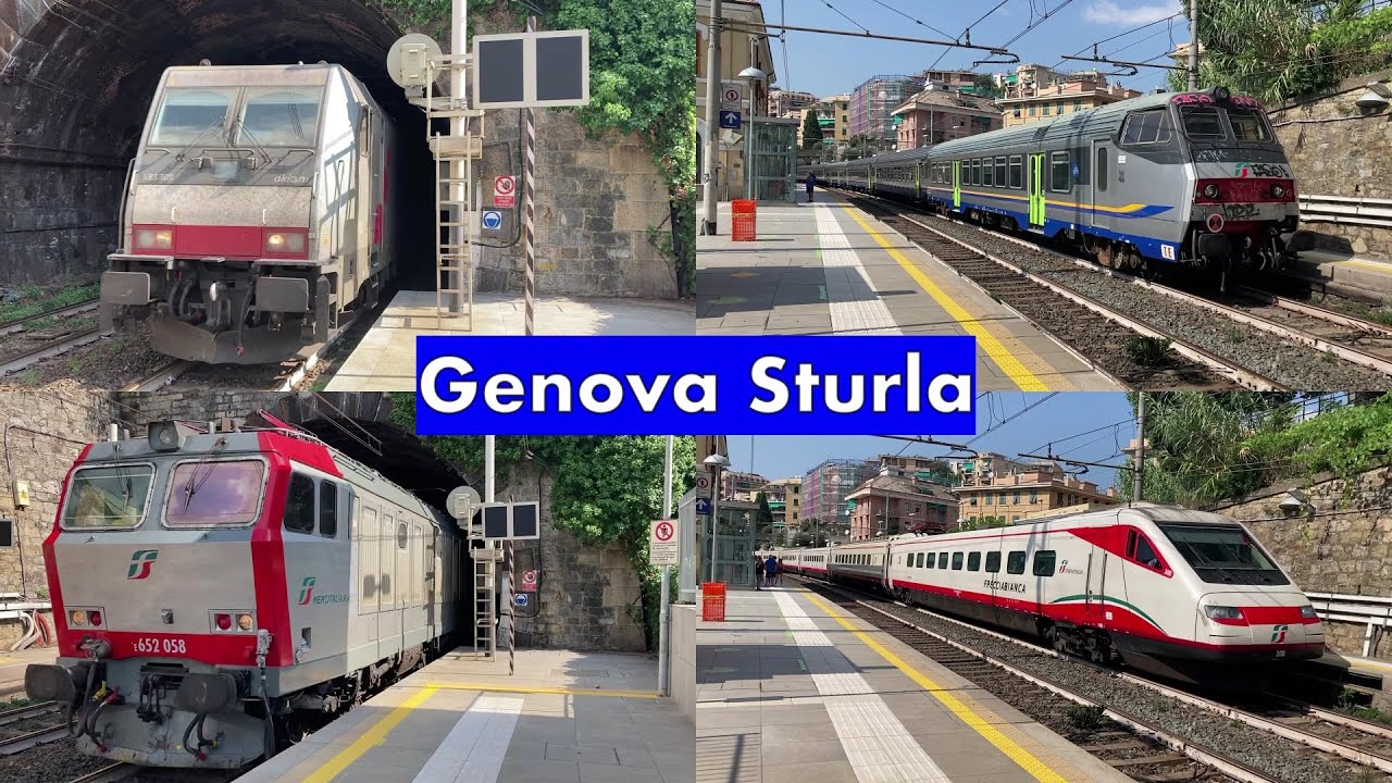 Treni nelle stazioni del levante Genovese [parte 5/5]: stazione di GENOVA STURLA!