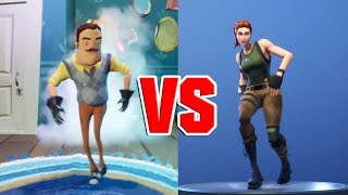 FORTNITE DANCE CHALLENGE! - Hello Neighbor Mod