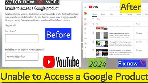 💯 fix Unable to Access a google Product YouTube (updated) 2024