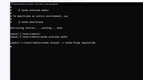Installing Miniconda, Jupyter lab and packages (numpy & matplotlib)
