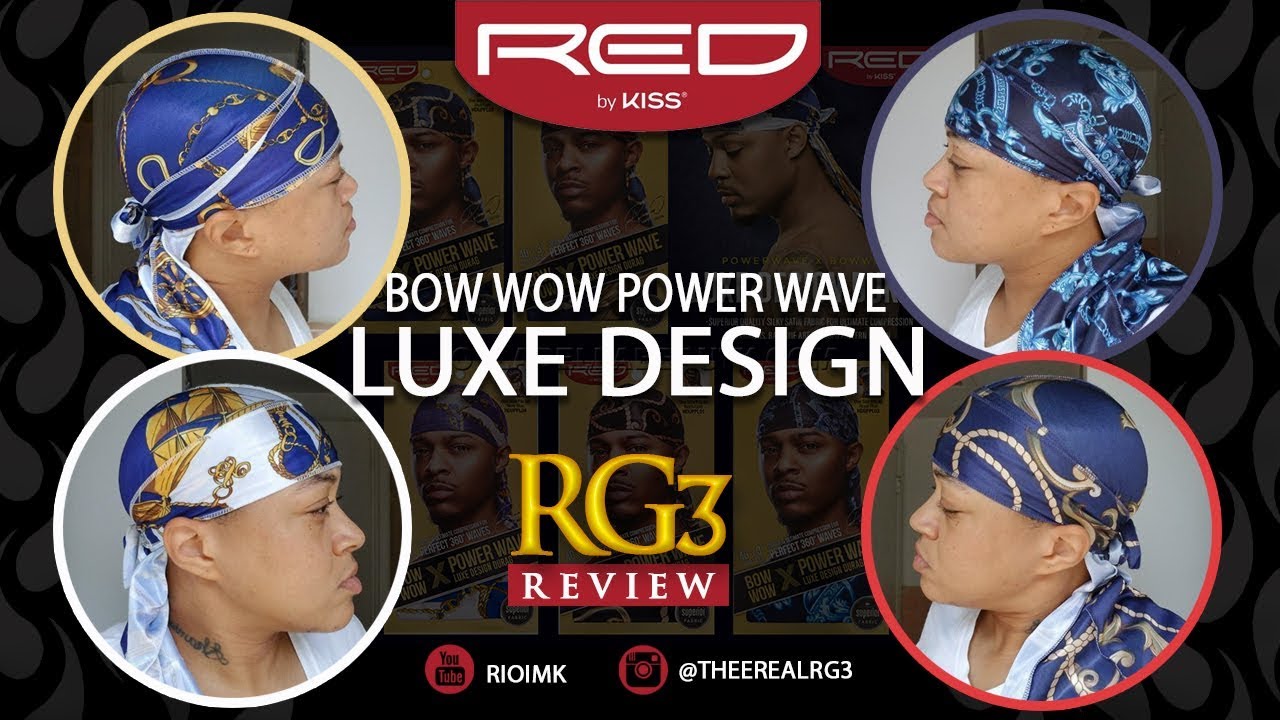 Red by Kiss Bow Wow X Power Wave Checker Silky Durag for Men Waves Silky  Doo Rag (Purple) 