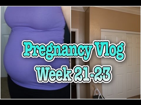 Pregnancy Vlog: Weeks 21-23 - Hip Pain, Charlie Horses, Nursery Paint - 동영상