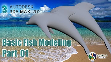 Dolphin modelling in 3ds Max part1 | Sinhala Youtube tutorial | For Beginners #SadilaMediaAcademy