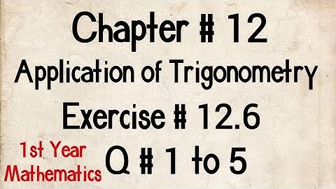 Q # 1 to 5 | Exercise # 12.6 | Chp # 12 | FSc Maths Part 1 | 11th Class Maths | 1st Year Maths
