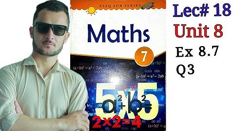 7 math unit 8 ex 8.7 Q3 afaq sun series