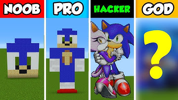 NOOB vs PRO vs HACKER vs GOD: SONIC THE HEDGEHOG Minecraft Pixel Art