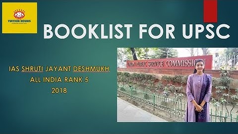 UPSC CSE Book list by AIR 5 2018 Srushti Jayant Deshmukh