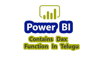 Contains Dax Function in Power BI Telugu | Dax Functions In Telugu