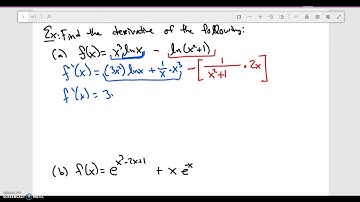 Math 121: Log and Exponential Differentiation