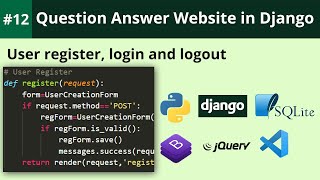 Django | Django Tutorial | User register login and logout in Django | Q&A Website in Django Net Worth