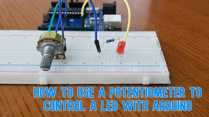 How to use a potentiometer to control a led with arduino.