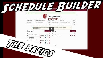 Schedule Builder - The Basics (updated)