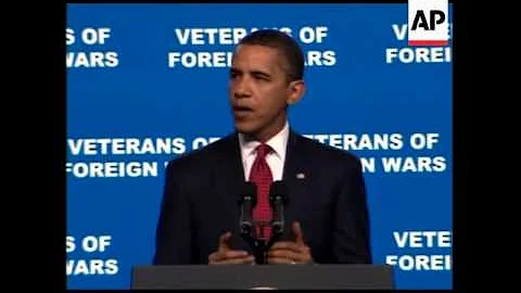 Obama speaks to war vets, comments on Iraq, Afghanistan