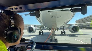 Airbus A321 Pushback | Preparing for Launch at Sky Harbor Airport