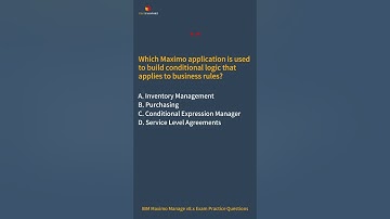 C1000-141 IBM Maximo Manage v8.x Administrator Exam Practice Questions No.1-2 #examquestions #ibm