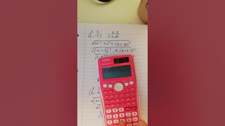 Using Calculator for distance Formula