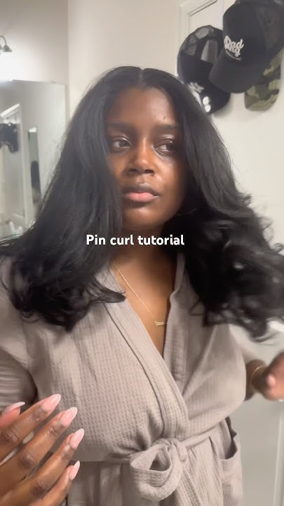  PIN CURL TUTORIAL 👩🏾‍🦱 #shortsviral #hairtutorial #silkpress # ...