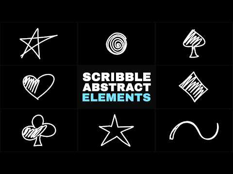 Free Scribble Abstract Elements - Hand-Drawn Doodle Pack for AI Video (AE)