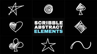 Free Scribble Abstract Elements - Hand-Drawn Doodle Pack for AI Video (AE)