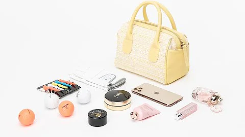 Jina in NY Sherbet Tweed Baby Boston bag & ball po...