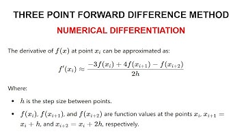 Three point finite difference || Numerical differentiation