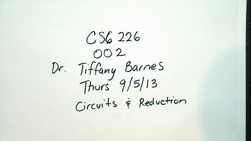 CSC 226 Lecture 4: Circuits & Reduction