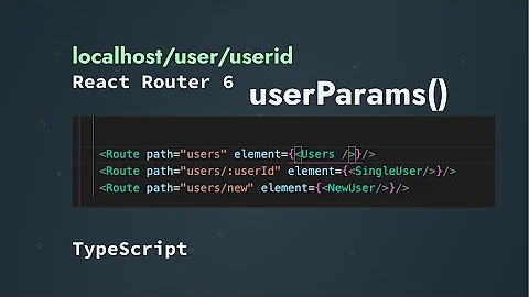 how to handle params in React Router V6 | Fetch API