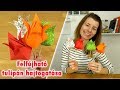 Felfújható papír tulipán hajtogatása | Origami | Manó kuckó