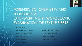 FORENSIC 3C- EXPERIMENT NO.9-GROUP 4 PRESENTATION