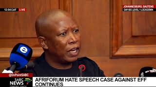 EFF vs Afriforum | Malema tells the court at his hate speech trial he will become president of SA
