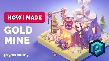 Gold Mine Illustration in Blender - 3D Modeling Process | Polygon Runway