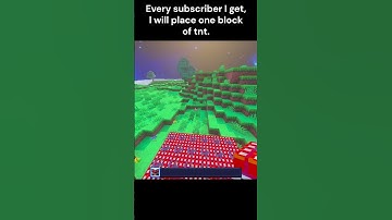 Placing 1 block of tnt for every subcriber I get: Day 9 #shorts #viralvideo #minecraft
