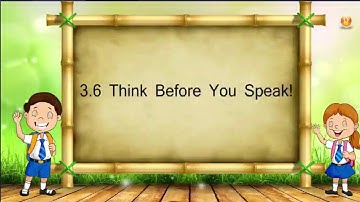 3.6 think before you speak | 7th state board english lectures