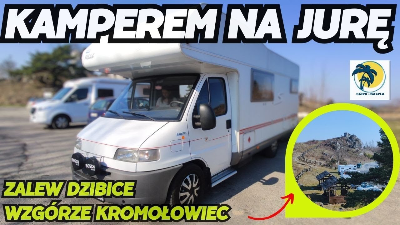 Pierwszy wyjazd nowym kamperem📌Panorama ze Wzgórza Kromołowiec 🚴 Rowerami wokół Zalewu Dzibice